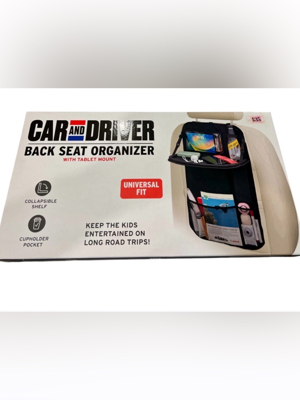 Back Seat Organizer with Tablet Mount - Black NIB